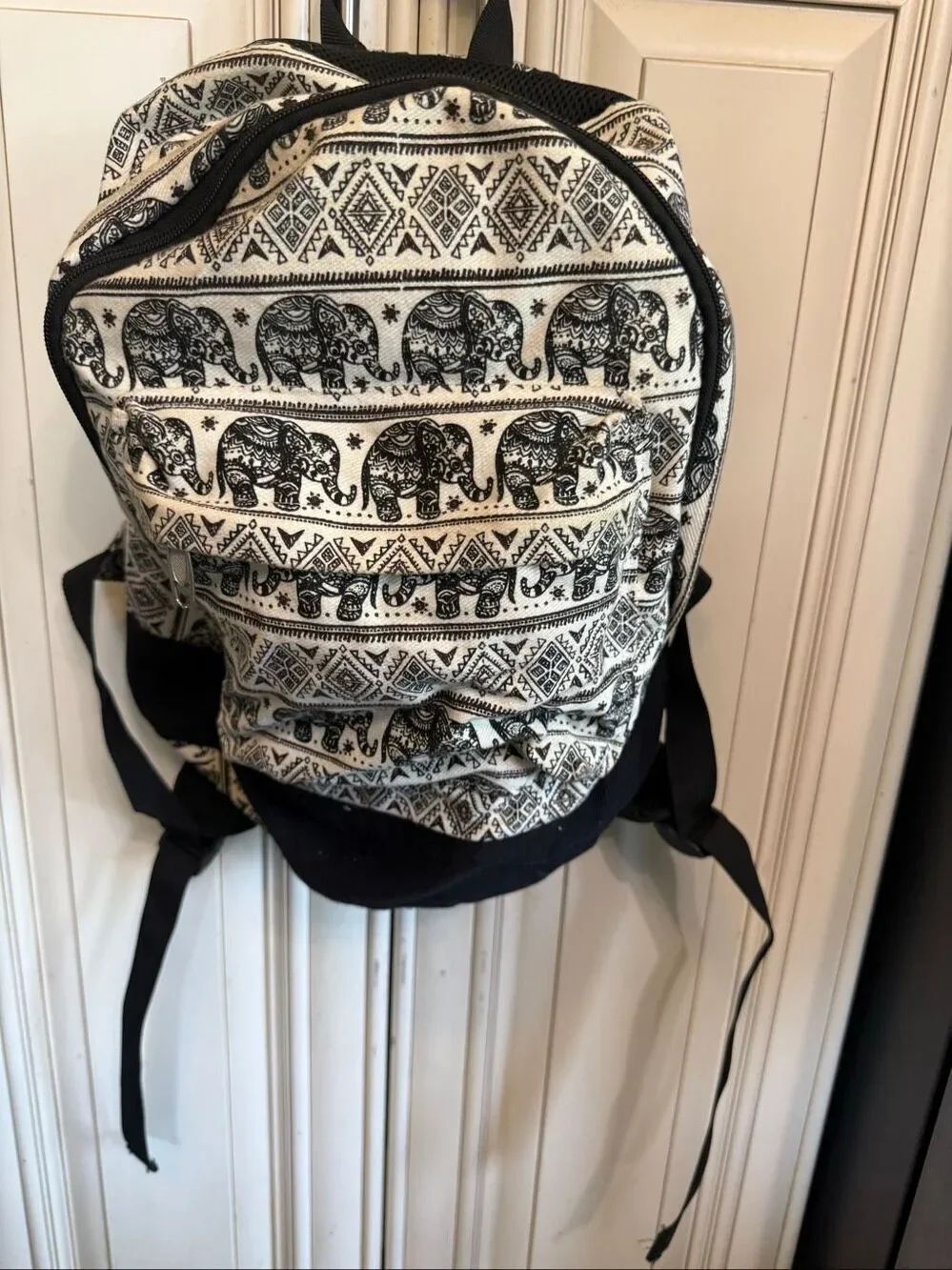 Kathmandu Elephant Multi Pockets Adjustable Strap Backpack Black White Medium